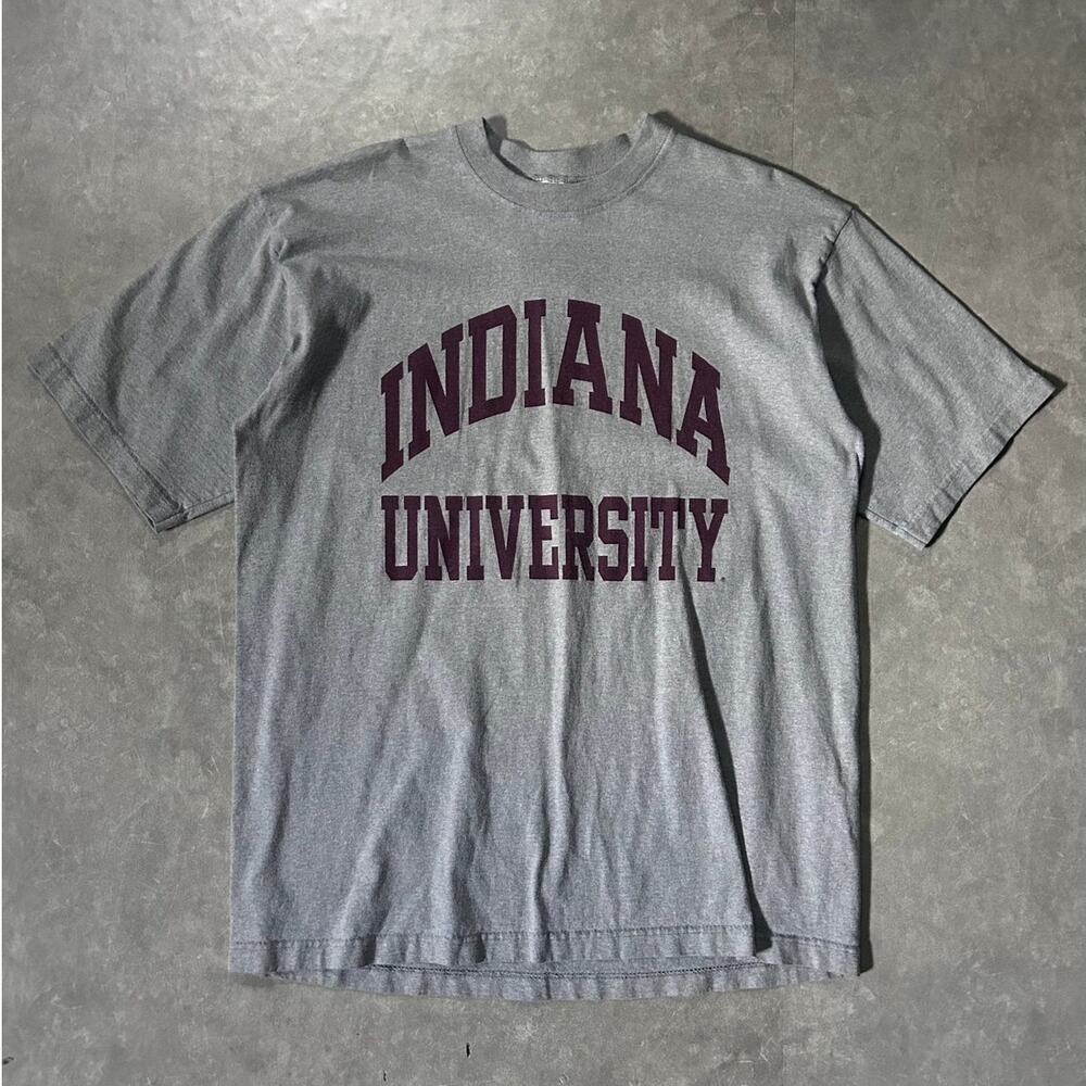 90's Vintage Indiana University Grey T-Shirt -XL